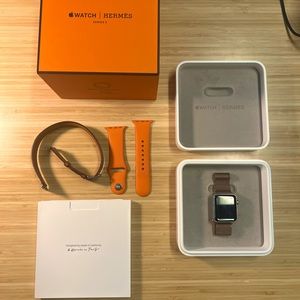 Apple Hermes Watch | 38mm | includes three bands (pictured)